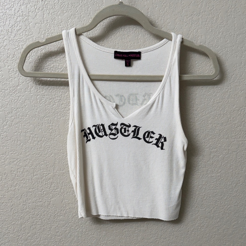 Hustler Hollywood x dollskill  White tank top